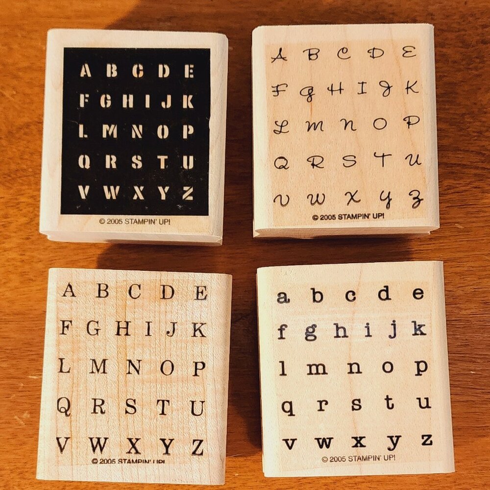 Stampin' Up! wood blocks stamp set fromAlphabits 2005